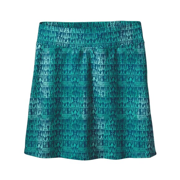 Patagonia Morning Glory Elastic Waist Pull On Tribal Geo Ombre Galah Slip Skirt - Picture 1 of 3